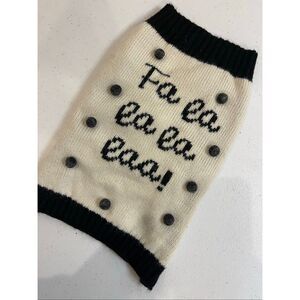 Holiday dog sweater Fa La La La Laa small